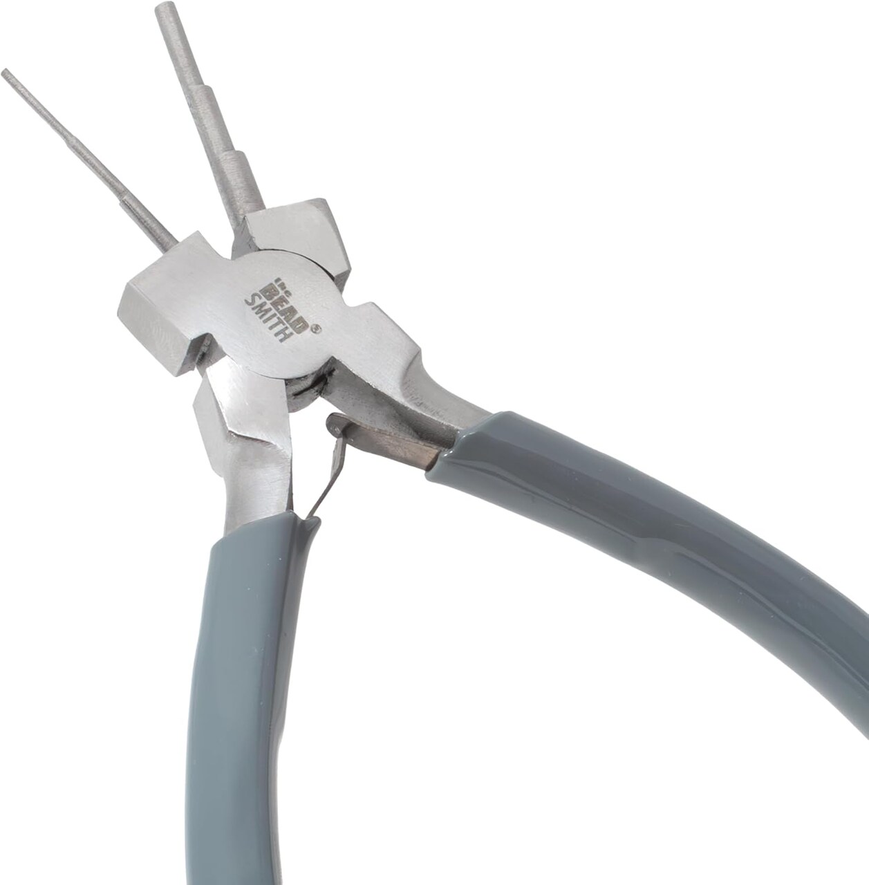 The Beadsmith Micro Wire Looping Pliers –Loops & Jump Rings, Polished Steel Head & PVC Comfort Handle